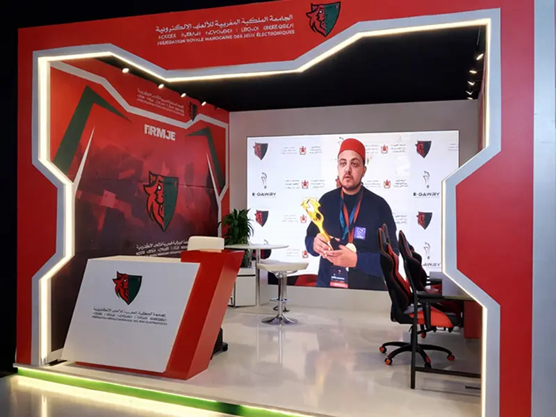 Stand événementiel conçu pour renforcer l’image de marque par MDECO Maroc