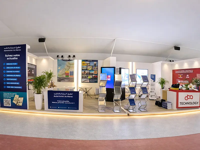 Stand Autoroutes du Maroc à la 4ème Conférence Ministerielle mondiale de la Sécurité Routière - Marrakech 2025 